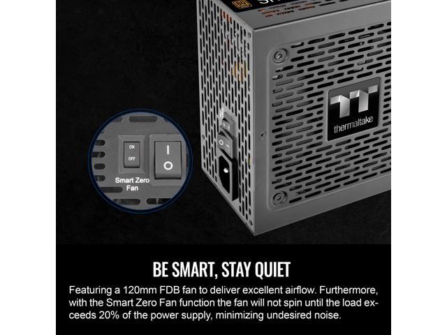 Thermaltake - Smart BM3 80+ Bronze PCIE Gen 5 ATX 3.0 850W Semi-Modular Power Supply - Black - image 7