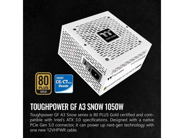 Thermaltake - Toughpower GF A3 1050W 80+ Gold PCIe Gen 5 ATX 3.1 Fully Modular Power Supply - Snow - image 7