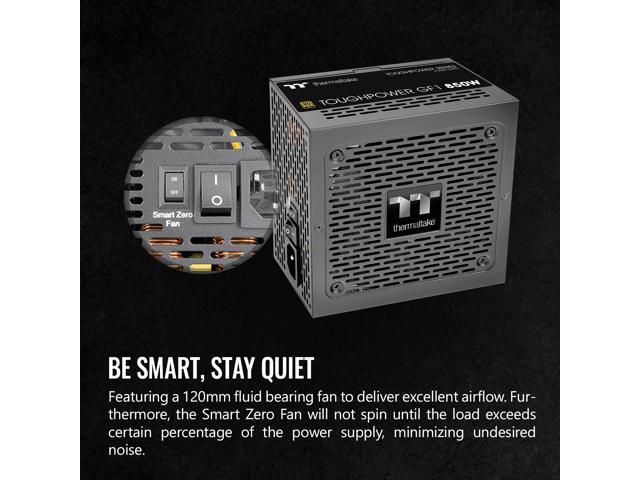 Thermaltake - GF1 (2024) 850W 80 PLUS Gold Fully Modular Power Supply - Black - image 5