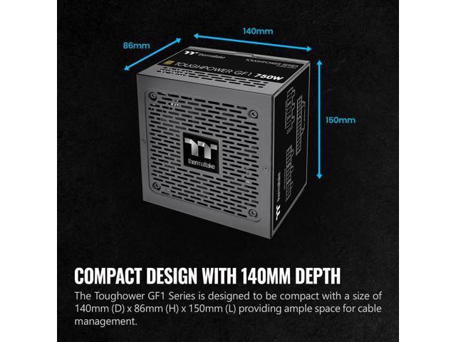Thermaltake - GF1 (2024) 750W 80 PLUS Gold Fully Modular Power Supply - Black - image 7