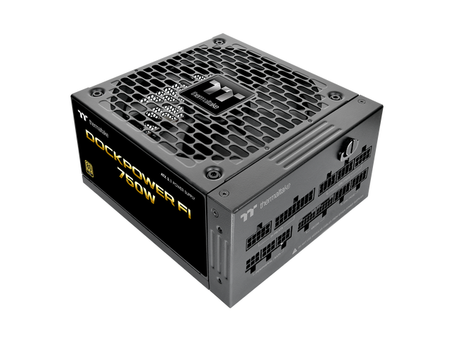 Thermaltake Dockpower FI 750W; ATX 3.1; Native PCIe 5.1 12V-2X6; Modular; Etched Color Matched Cables; Detachable Dock Module; 80 Plus Gold...