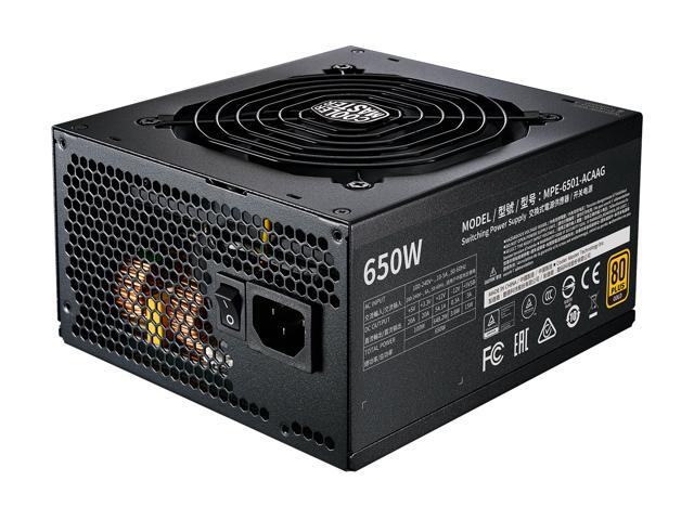 Cooler Master MWE Gold 650 V2 Fully Modular, 650W, 80+ Gold Efficiency, Quiet HDB Fan, 2 EPS Connectors, High Temperature Resilience, 5 Year Warranty