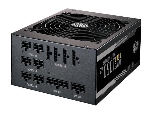 Cooler Master MWE Gold 1050 V2 Fully Modular, 1050W, 80+ Gold Efficiency, Quiet 140mm FDB Fan, 2 EPS Connectors, High Temperature Resilience, 10...