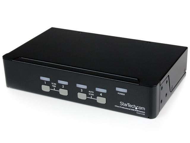 StarTech.com SV431USB 4 Port Professional VGA USB KVM Switch with Hub