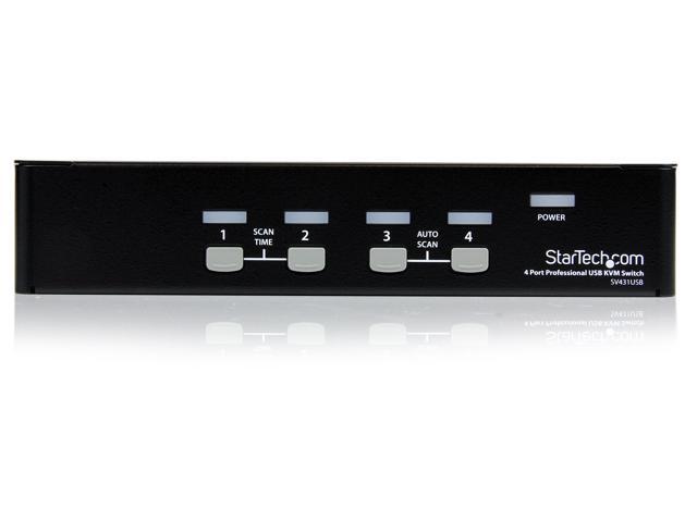StarTech. com SV431USB 4 Port Professional VGA USB KVM Switch with Hub