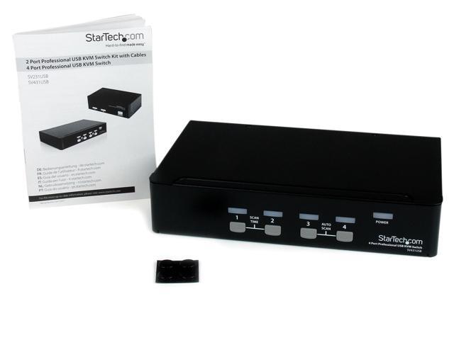 StarTech. com SV431USB 4 Port Professional VGA USB KVM Switch with Hub