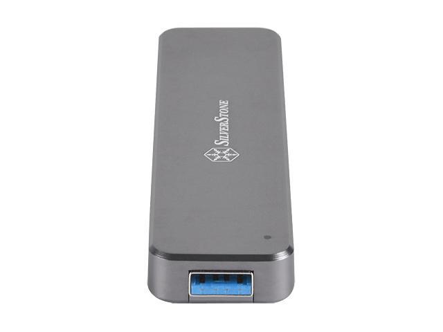 SilverStone SST-MS09C M.2 SATA External SSD Enclosure with USB 3.1 Gen 2