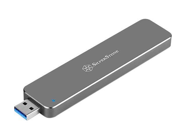 SilverStone SST-MS09C M.2 SATA External SSD Enclosure with USB 3.1 Gen 2