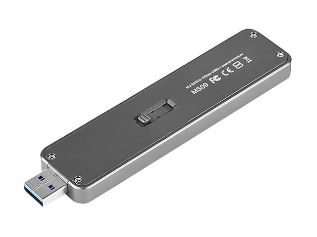 SilverStone SST-MS09C M.2 SATA External SSD Enclosure with USB 3.1 Gen 2