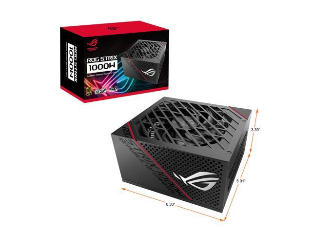 ASUS ROG STRIX 1000W Gold PSU, Power Supply (ROG Heatsinks, Axial-tech Fan Design, Dual Ball Fan Bearings, 0dB Technology, 80 PLUS Gold...