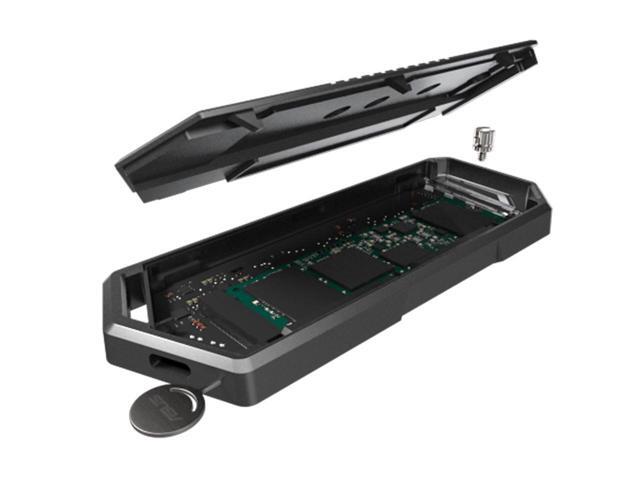 Asus ROG Strix Arion Drive Enclosure PCI Express NVMe, M.2 - USB 3.2 (Gen 2) Type C Host Interface External - Black ESD-S1C/BLK/G/AS