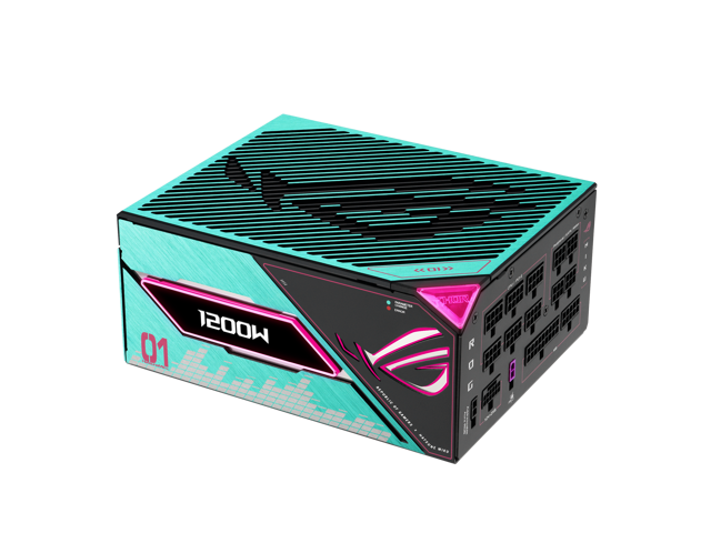 ASUS ROG Thor 1200W Platinum III Hatsune Miku Edition (80 PLUS Platinum Certified, ATX 3.1, GaN MOSFET, GPU-First Intelligent Voltage Stabilizer,...