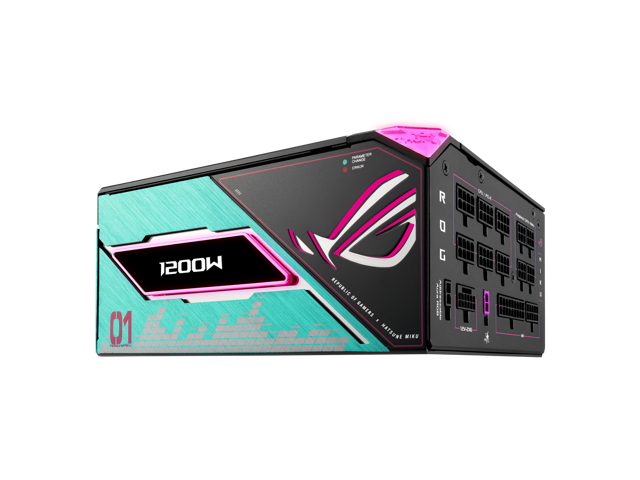ASUS ROG Thor 1200W Platinum III Hatsune Miku Edition (80 PLUS Platinum Certified, ATX 3.1, GaN MOSFET, GPU-First Intelligent Voltage Stabilizer,...