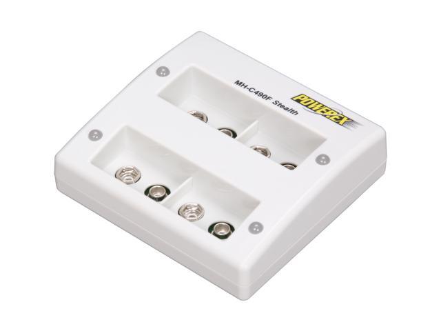 POWEREX MH-C490F-DCW Stealth Two Hour Compact 4 Bank 9-Volt Charger