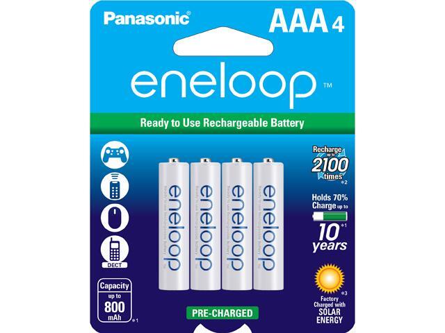 Panasonic Eneloop AAA 800mAh 2100 Cycle Ni-MH Pre-Charged Rechargeable Batteries 4 Pack