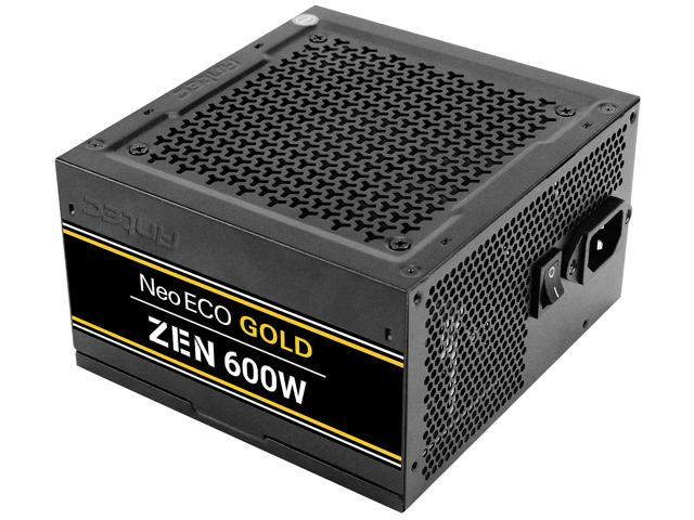 Antec NeoECO Gold Zen NE600G Zen Power Supply 600W, 80 PLUS GOLD Certified with 120mm Silent Fan, LLC + DC to DC Design, Japanese Caps.