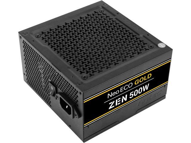 Antec NeoECO Gold Zen NE500G Zen Power Supply 500W, 80 PLUS GOLD Certified with 120mm Silent Fan, LLC + DC to DC Design, Japanese Caps.