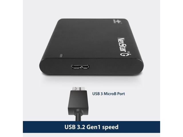 Vantec NexStar 6G 2.5" SATA III to USB 3.2 Gen1 External SSD/HDD Enclosure NST-268S3-BK