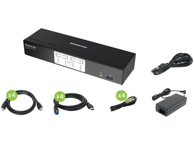 IOGEAR GCS1934H 4-Port 4K KVMP Switch with HDMI Connection, USB 3.0 Hub, and Audio (TAA)