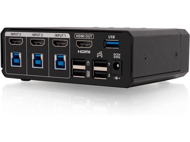 IOGEAR KeyMander Nexus 3-Port Gaming KVM Switch for PC & Game Consoles - GCS1337