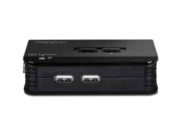 TRENDnet 2-Port USB KVM Switch And Cable Kit, 2048 x 1536 Resolution, Device Monitoring, Auto-Scan, Audible Feedback, USB 1.1, Compliant With...