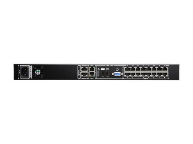TRIPP LITE B072-016-1-IP 16-Port NetCommander 1U Rackmount Cat5 KVM over IP Switch