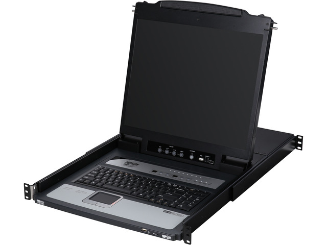 Tripp Lite 8-Port 1U Rack-Mount Console KVM Switch with 19-in. LCD + 8 PS2/USB Combo Cables; TAA Compliant (B020-U08-19KTAA)
