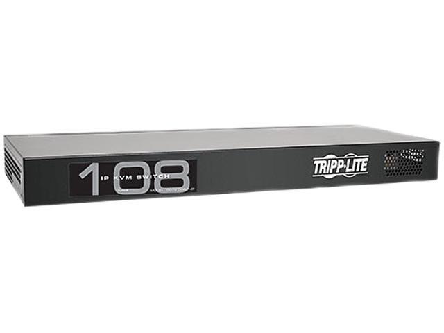 Tripp Lite 8-Port Cat5 1U Rack-Mount KVM Switch with IP Remote Access, 1+1 User, VGA, USB (B072-008-1-IP)
