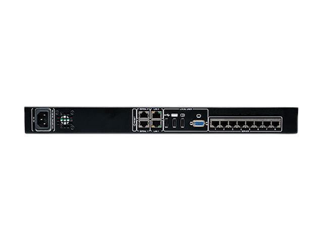 Tripp Lite 8-Port Cat5 1U Rack-Mount KVM Switch with IP Remote Access, 1+1 User, VGA, USB (B072-008-1-IP)