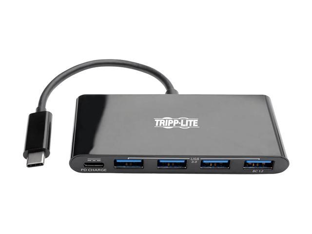 Tripp Lite 4-Port USB 3.1 Hub, 4x USB-A, Thunderbolt 3-PD Charging, Black (U460-004-4AB-C)