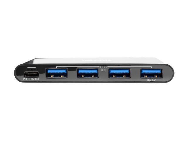 Tripp Lite 4-Port USB 3.1 Hub, 4x USB-A, Thunderbolt 3-PD Charging, Black (U460-004-4AB-C)