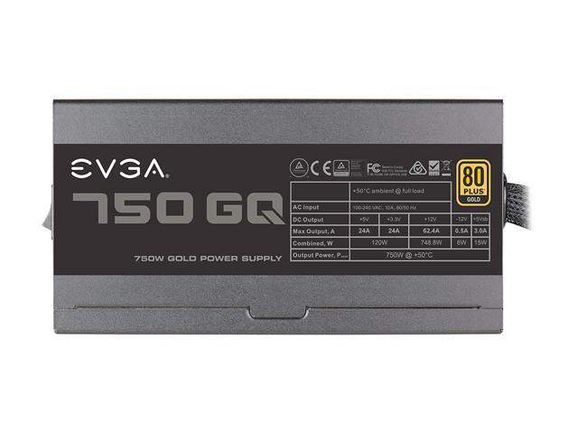 EVGA 750 GQ 210-GQ-0750-V1 80+ GOLD 750W Semi Modular EVGA ECO Mode Power Supply