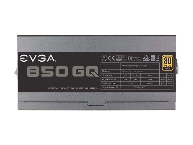 EVGA 850 GQ 210-GQ-0850-V1 80+ GOLD 850W Semi Modular EVGA ECO Mode Power Supply
