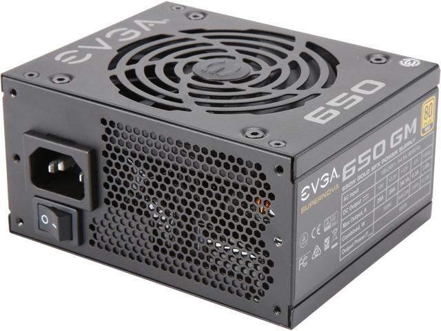 EVGA SuperNOVA 650 GM, 80 Plus Gold 650W, Fully Modular, ECO Mode with DBB Fan, Includes Power ON Self Tester, SFX Form Factor, Power Supply.