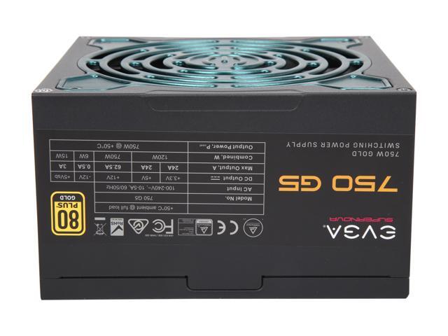 EVGA SuperNOVA 750 G5, 80 Plus Gold 750W, Fully Modular, ECO Mode with Fdb Fan, 100% Japanese Capacitors, 10 Year Warranty, Compact 150mm Size,...