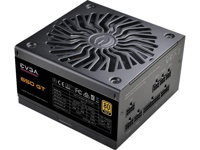 EVGA SuperNOVA 650 GT, 80 Plus Gold 650W, Fully Modular, Auto Eco Mode with FDB Fan, 7 Year Warranty, Includes Power ON Self Tester, Compact 150mm.