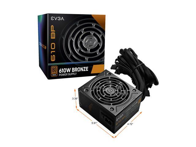 EVGA 610 BP, 80+ BRONZE 610W, 3 Year Warranty, Power Supply 100-BP-0610-K1