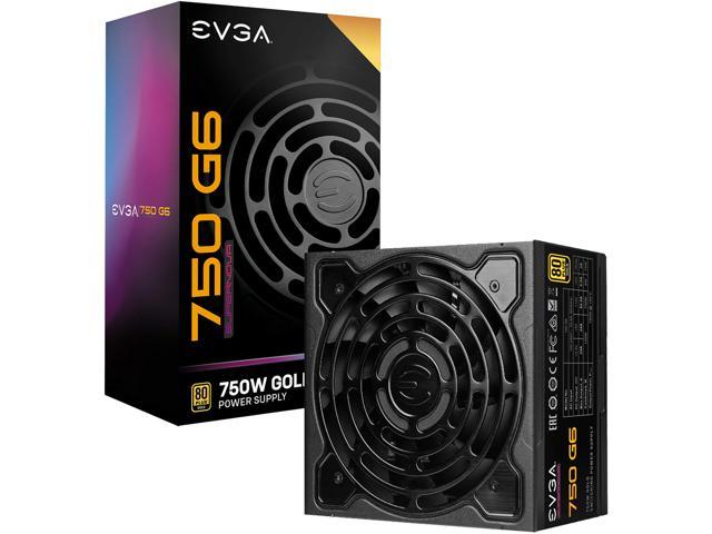 EVGA SuperNOVA 750 G6, 80 Plus Gold 750W, Fully Modular, Eco Mode with FDB Fan, 10 Year Warranty, Includes Power ON Self Tester, Compact 140mm.