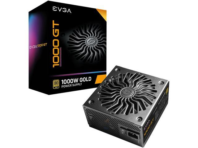 EVGA SuperNOVA 1000 GT, 80 Plus Gold 1000W, Fully Modular, Eco Mode with FDB Fan, 10 Year Warranty, Includes Power ON Self Tester, Compact 150mm.