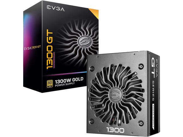 EVGA SuperNOVA 1300 GT, 80 Plus Gold 1300W, Fully Modular, Eco Mode with FDB Fan, 10 Year Warranty, Includes Power ON Self Tester, Compact 180mm.