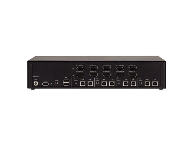 Open Box - Black Box Network - KVS4-2004HVX Secure KVM Switch - FlexPort HDMI/DisplayPort - 4 Computer(s) - 2 Local User(s) - 3840 x 2160-11 x...