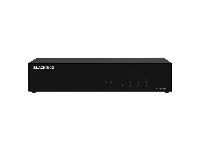 Open Box - Black Box Network - KVS4-2004HVX Secure KVM Switch - FlexPort HDMI/DisplayPort - 4 Computer(s) - 2 Local User(s) - 3840 x 2160-11 x...
