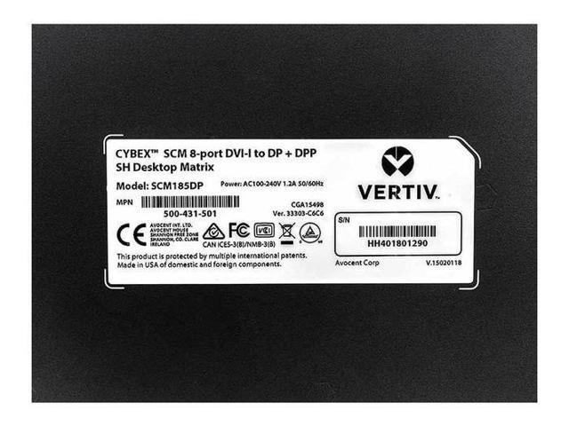 CYBEX Secure Desktop KVM Switches Universal DP/H Secure Desktop Matrix 2x8 KVM with CAC, PP4.0