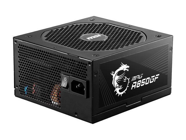 MSI - MPG A850GF PCIE 5.0, 80 GOLD Full Modular Gaming PSU, Japanese Electrolytic capacitor, 850W ATX Power Supply