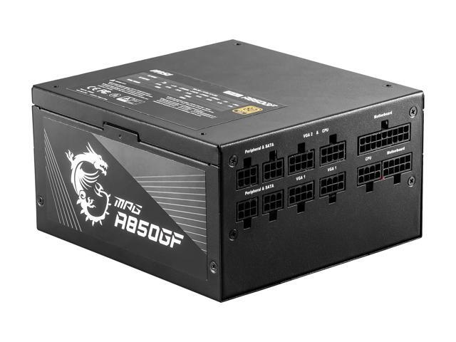 MSI - MPG A850GF PCIE 5.0, 80 GOLD Full Modular Gaming PSU, Japanese Electrolytic capacitor, 850W ATX Power Supply