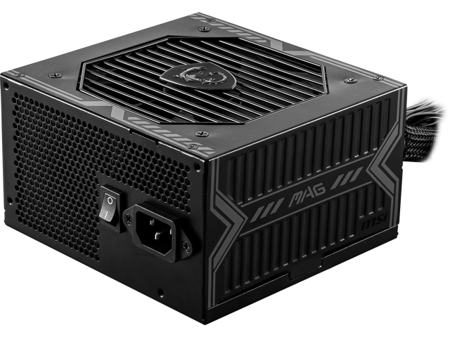 MSI MAG A550BN, Non-Modular Compact 550W Power Supply, 80+ Bronze, Low-Noise Fan, Active PFC Design, 5 Year Warranty