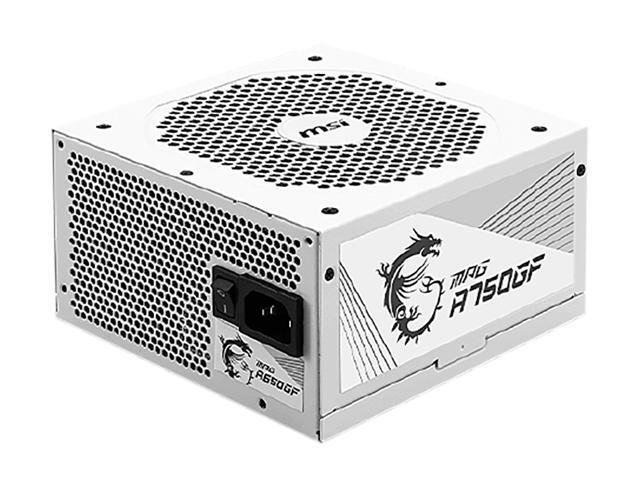 MSI - MPG A750GF WHITE, 80 GOLD Full Modular Gaming PSU, Japanese Electrolytic capacitor, 750W ATX Power Supply