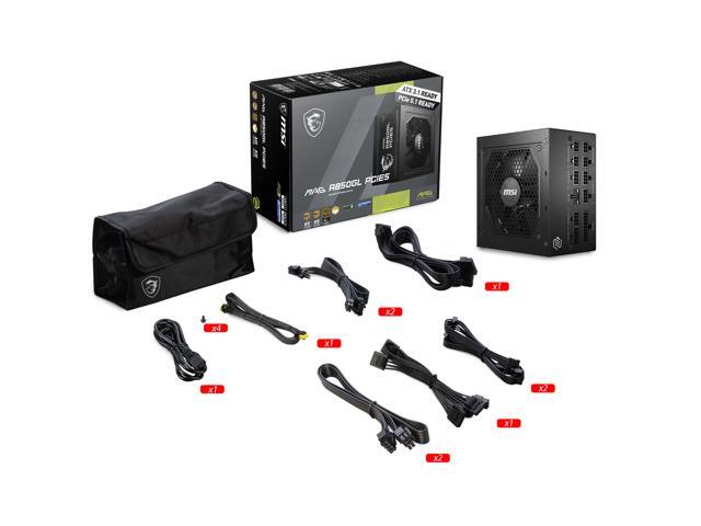 MSI - MAG A850GL PCIE5 850W ATX 3.1 &PCIe 5.1 Ready Full Modular 80 Plus Gold Gaming Power Supply - Black - image 4