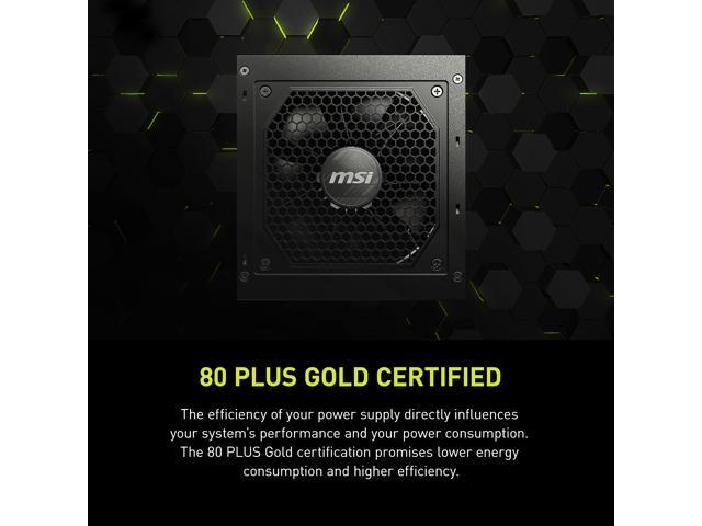 MSI - MAG A750GL PCIE 5 750W ATX 3.1 Full Modular 80 Plus Gold Gaming Power Supply - Black - image 6