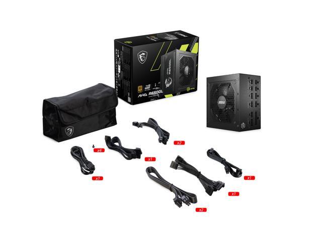 MSI MAG A650GL, Fully Modular Compact Gaming 650W Power Supply, 80+ Gold, ATX PSU, 10 Year Warranty